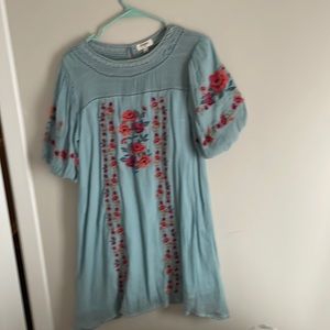 Umgee blue with flowers dress